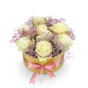 Flower box with roses